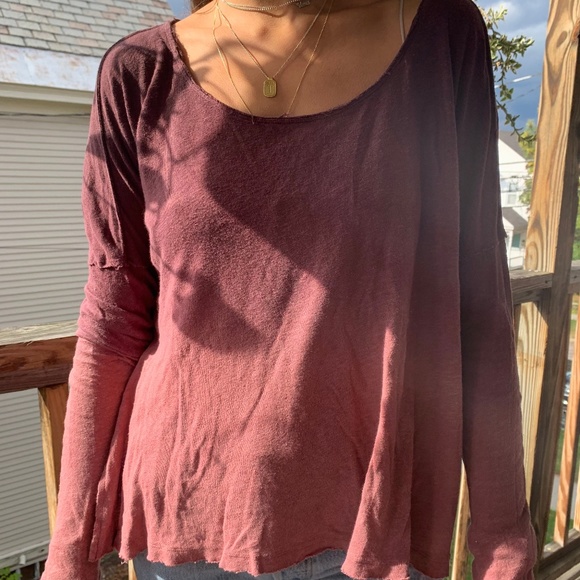 Free People Tops - Free People Ombre Small Long Sleeve Shirt